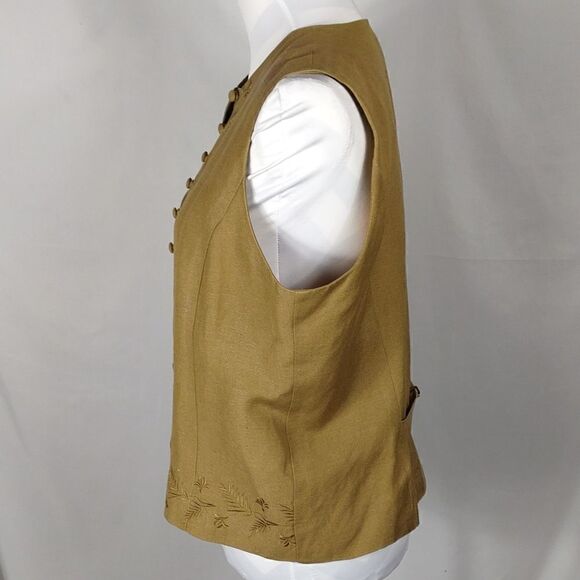 Bushwacker Linen Embroidered Woman's Vest - Picture 3 of 7